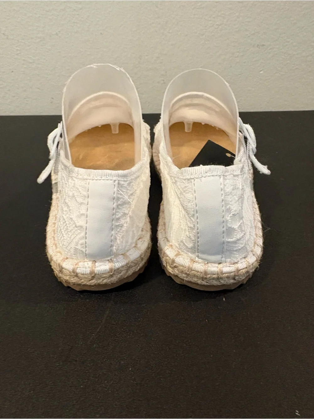 Art Class Kids White Madeline Lace Espadrille Mary Jane Flats Multiple Sizes